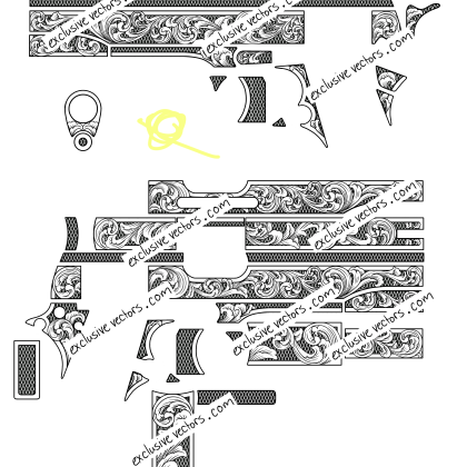 colt 1911 Scrollwork